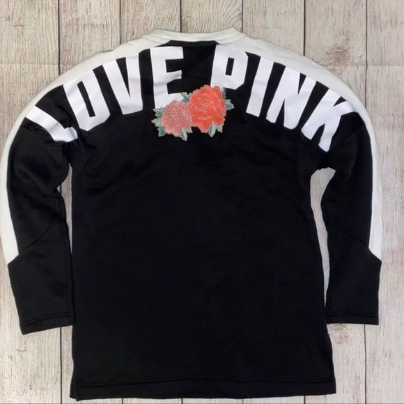 PINK Victoria’s Secret Rose Lace Up Varsity Sweetheart - Picture 3 of 7